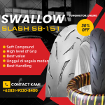 Beli ban gratis ongkir Pontianak – gambar produk Swallow slash dari agen ban Pontianak. Ban motor Pontianak dengan tapak kuat, cocok untuk harian dan touring. Jual ban murah Pontianak dengan kualitas terbaik.